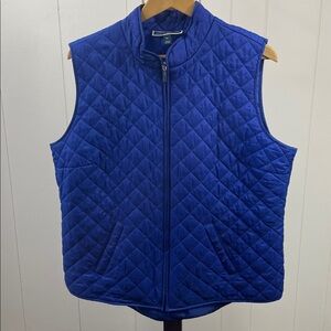 Karen Scott Sport Blue Quilted Vest